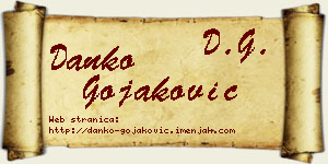Danko Gojaković vizit kartica